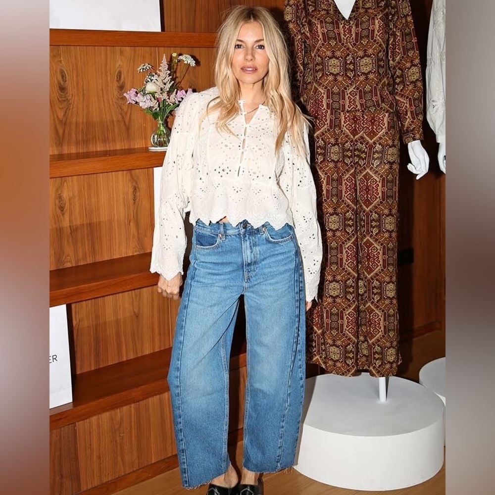 NWT Sienna Miller x Marks & Spencer Barrel Jeans M&S US 12 / UK 16